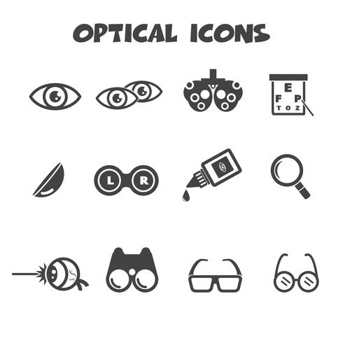 optische Symbole Symbol vektor
