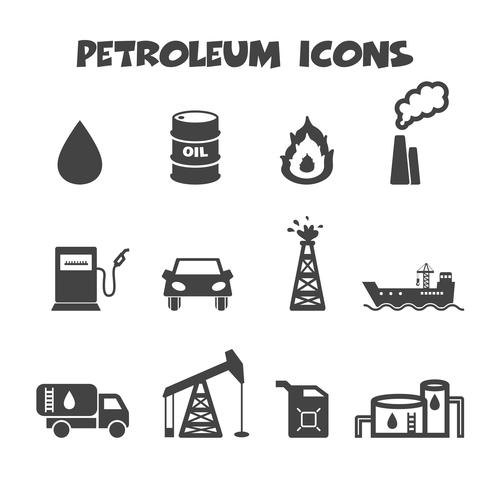 petroleum ikoner symbol vektor