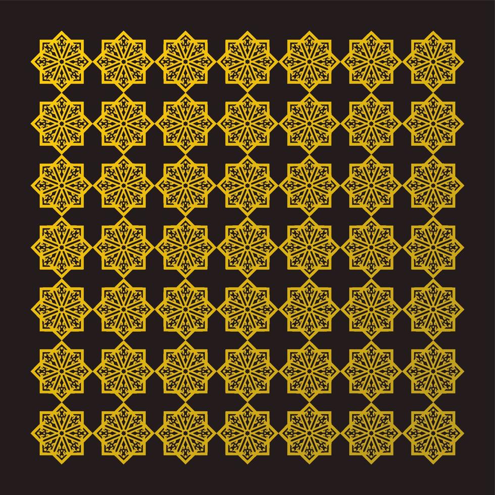 muster geometrischer achtseitiger stern gold islamischer eleganter abstrakter formhintergrund für schablonendekoration vektor