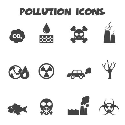 Verschmutzung Symbole Symbol vektor