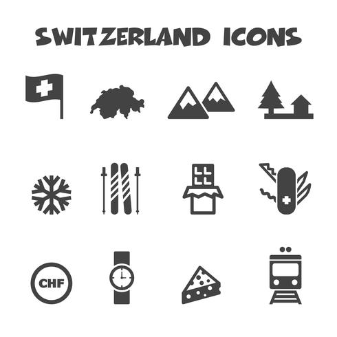 schweiz ikoner symbol vektor