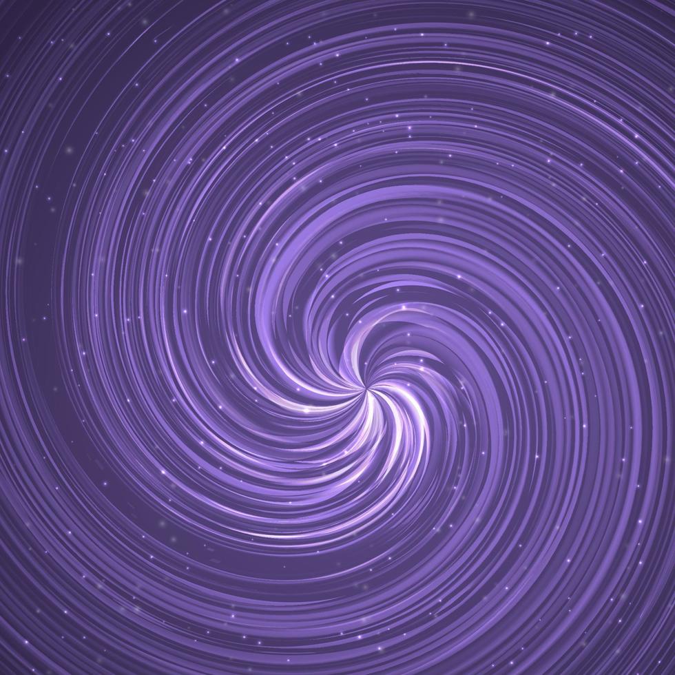 Ultravioletter spiralförmiger abstrakter Hintergrund. kosmische Vektorillustration. einfach zu bearbeitende Designvorlage. vektor
