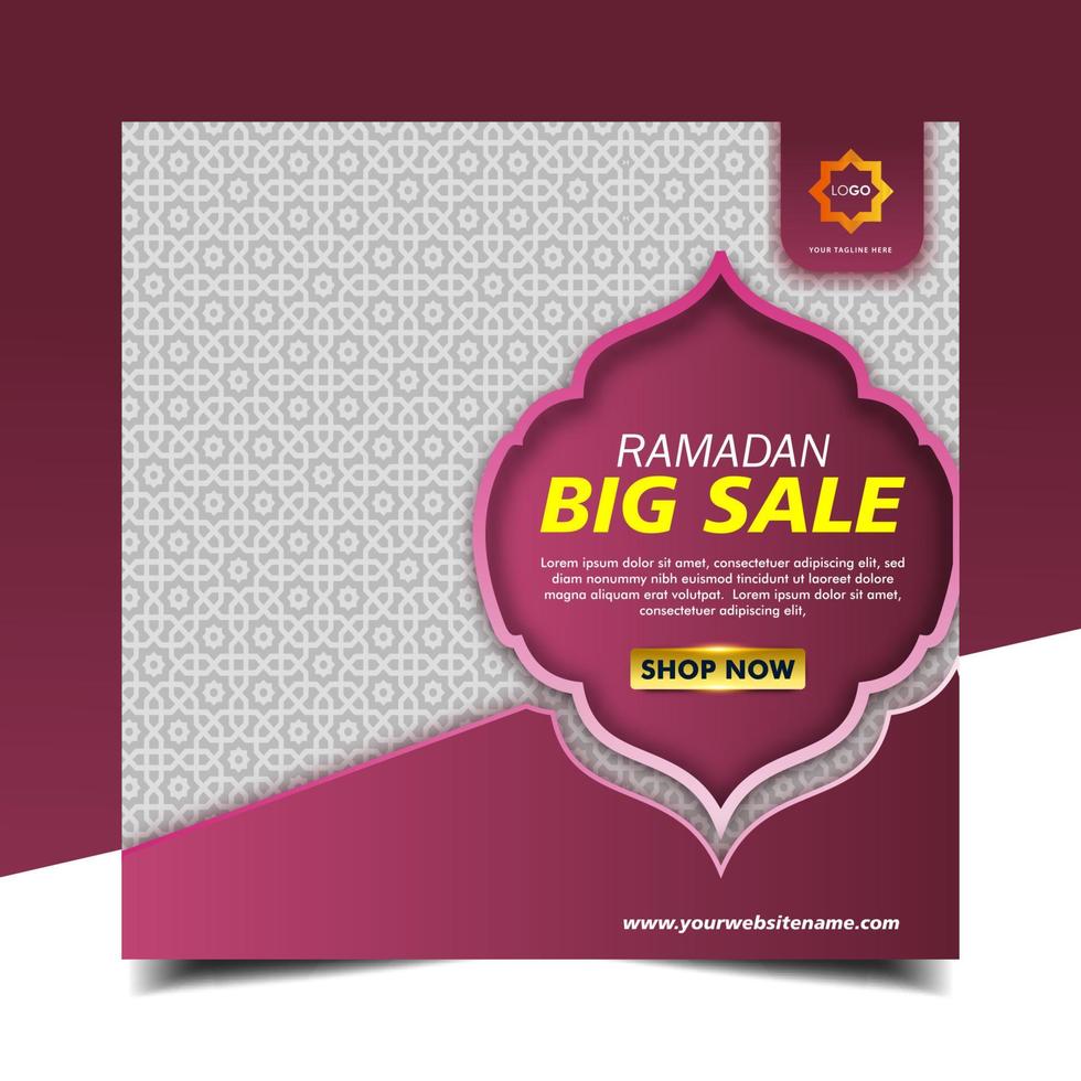 ramadan verkauf social media vorlage. Ramadan Super Sale, Mega Sale und Big Sale vektor