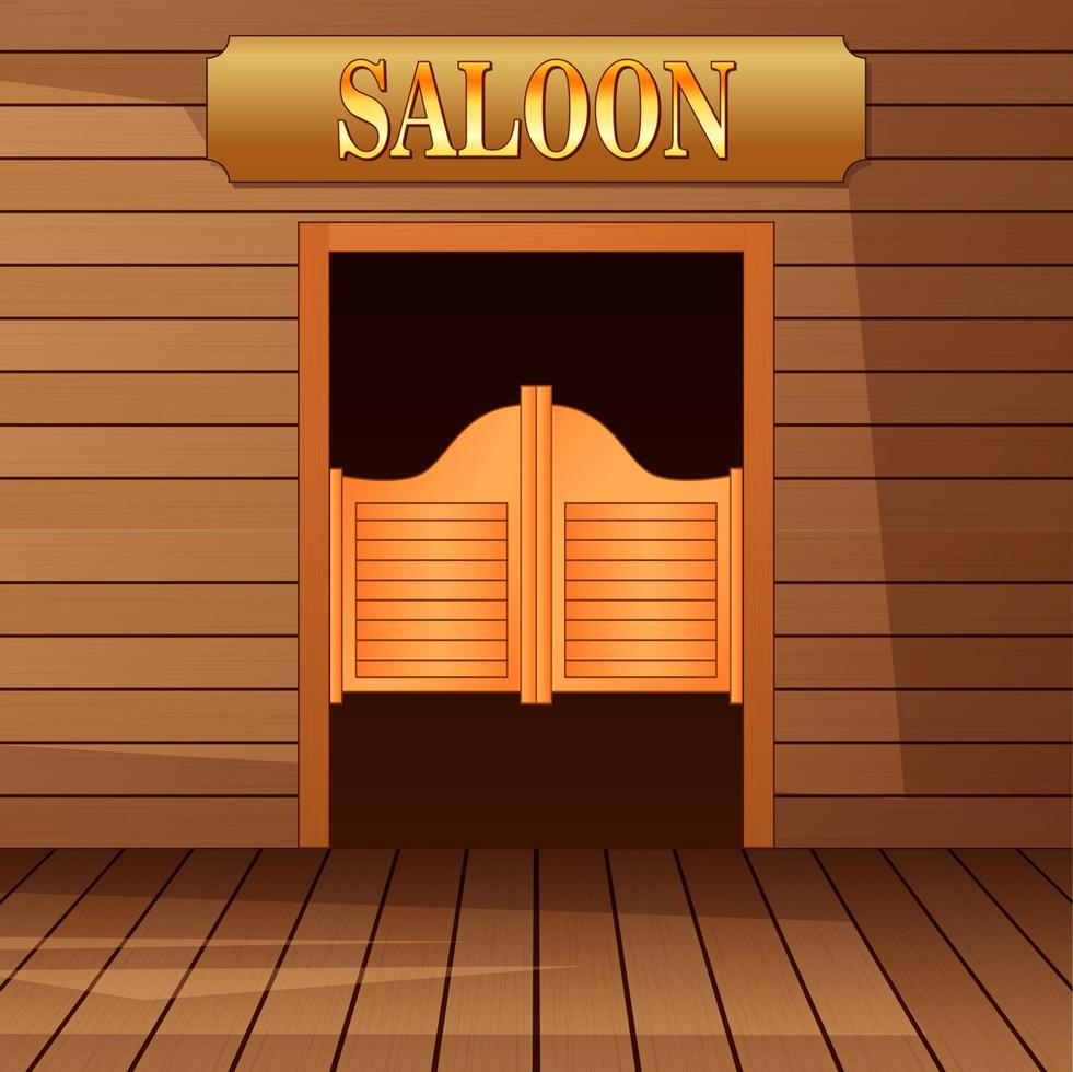 der saloon im wilden westen mit schwingtüren vektor