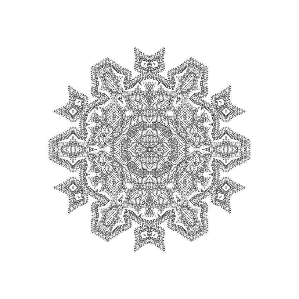 eleganter Linienkunst-Mandala-Vektor für Design vektor