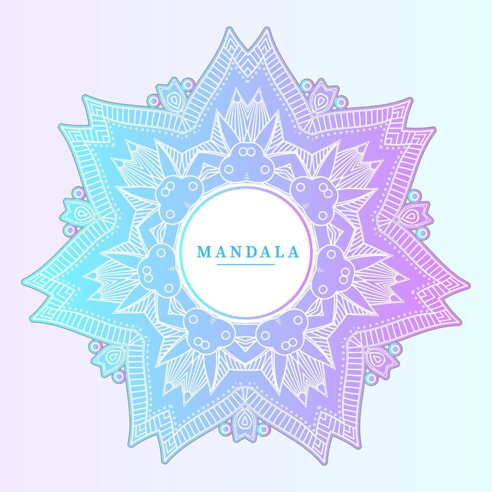 eleganter Gradienten-Mandala-Vektor für Design vektor