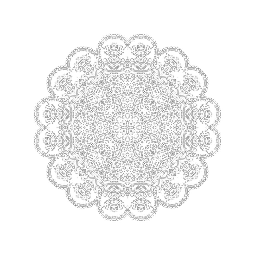 Linienkunst-Mandala-Vektor für Design vektor