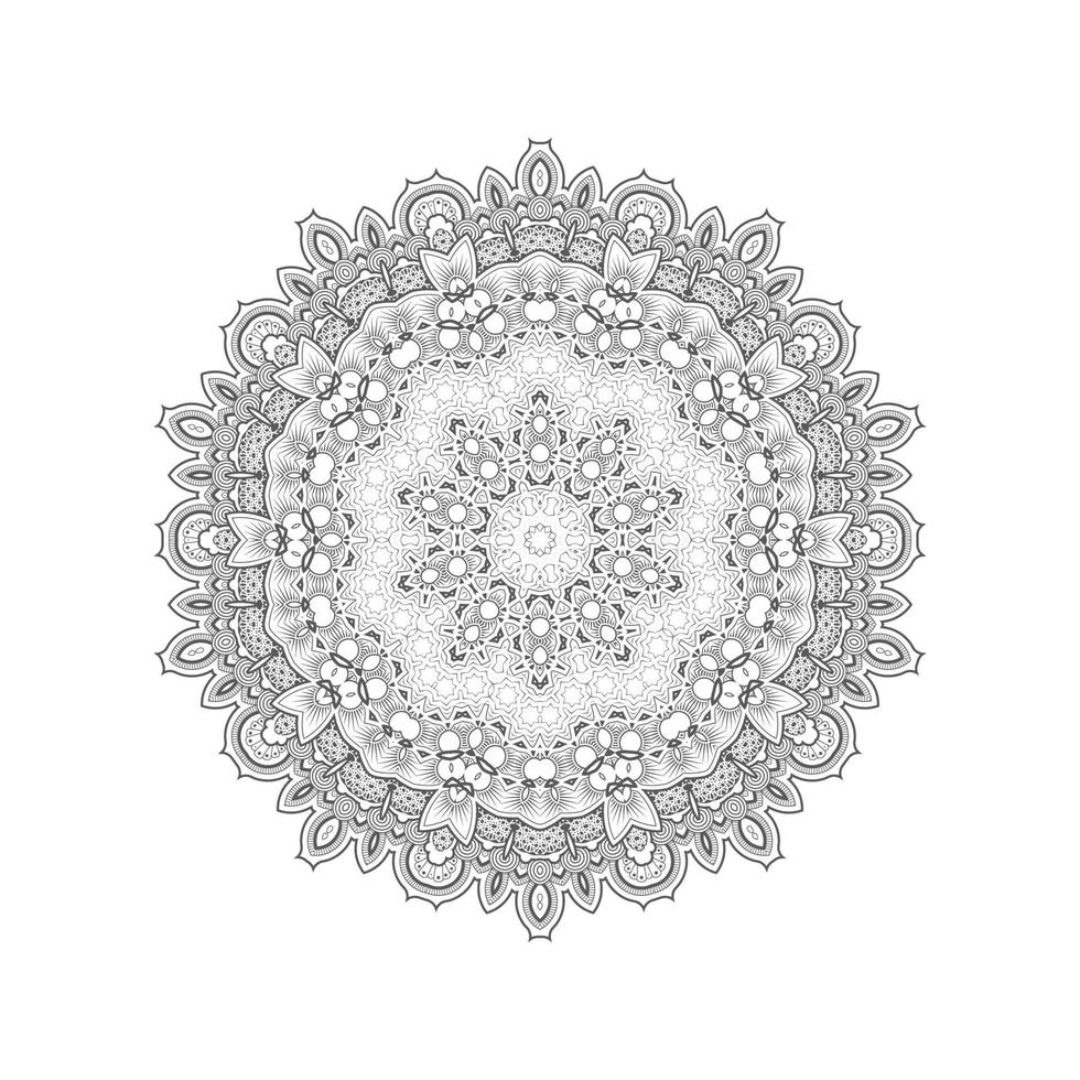 schöne Linie Kunst-Mandala-Vektor vektor