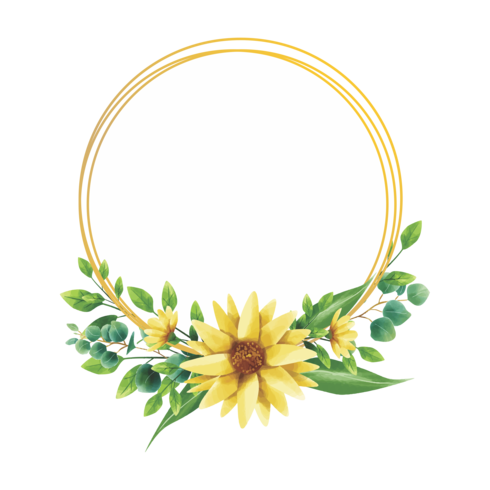 Aquarell-Stil Sonnenblume Rahmendesign vektor