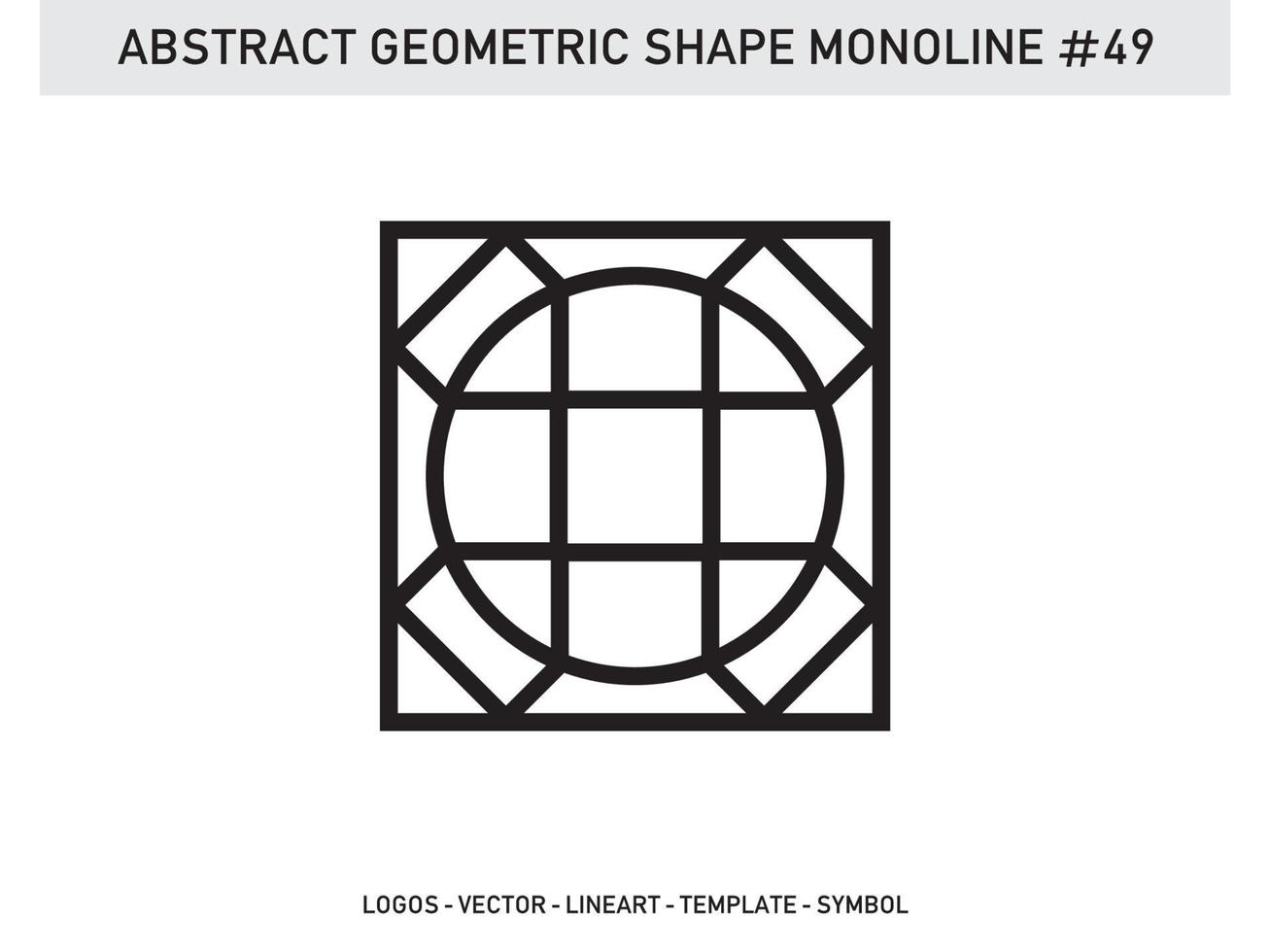 geometrische monoline Form Fliese Design abstrakter dekorativer Vektor freier Vektor