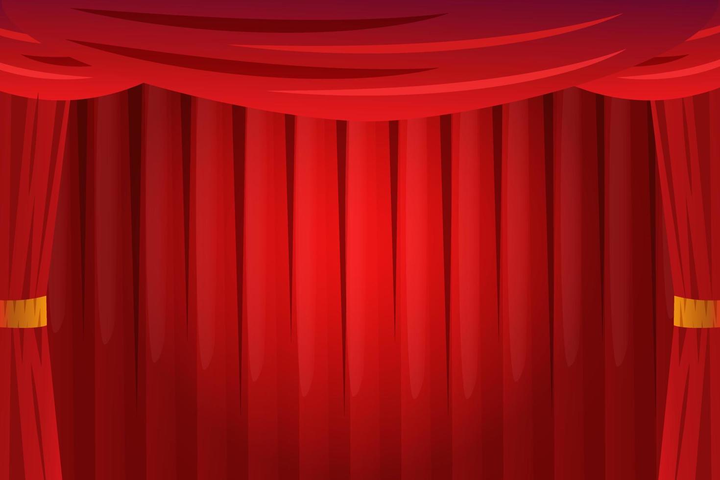 Show mit rotem Vorhang vektor
