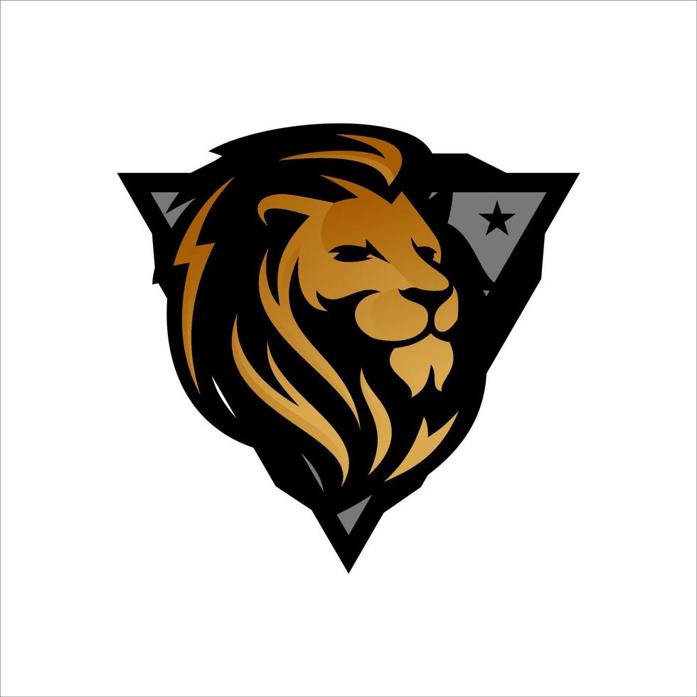 lejonhuvud logotyp designmall vektorillustration vektor