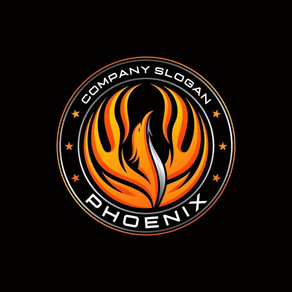 phoenix logo design illustration vektor mall