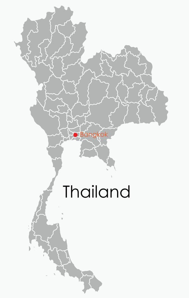 kritzeln sie freihandzeichnen karte von thailand. vektor