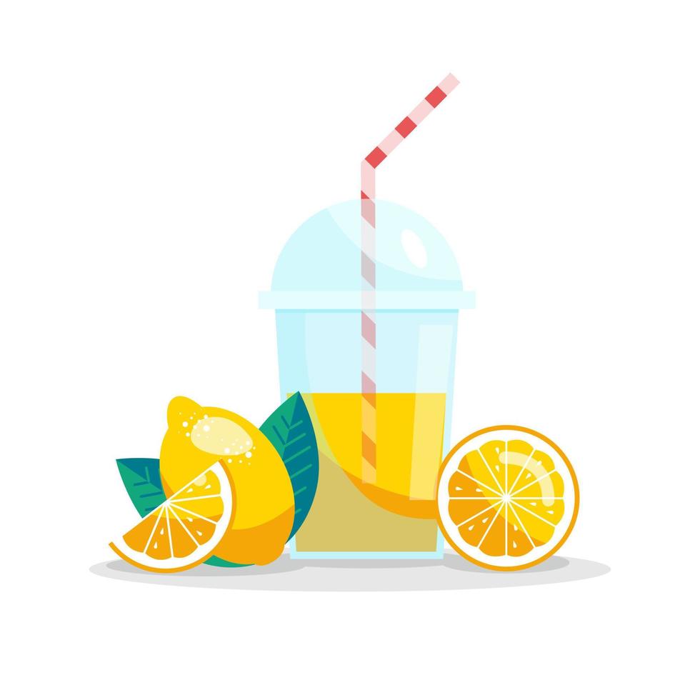 vektor illustration. färsk lemonad. sommar