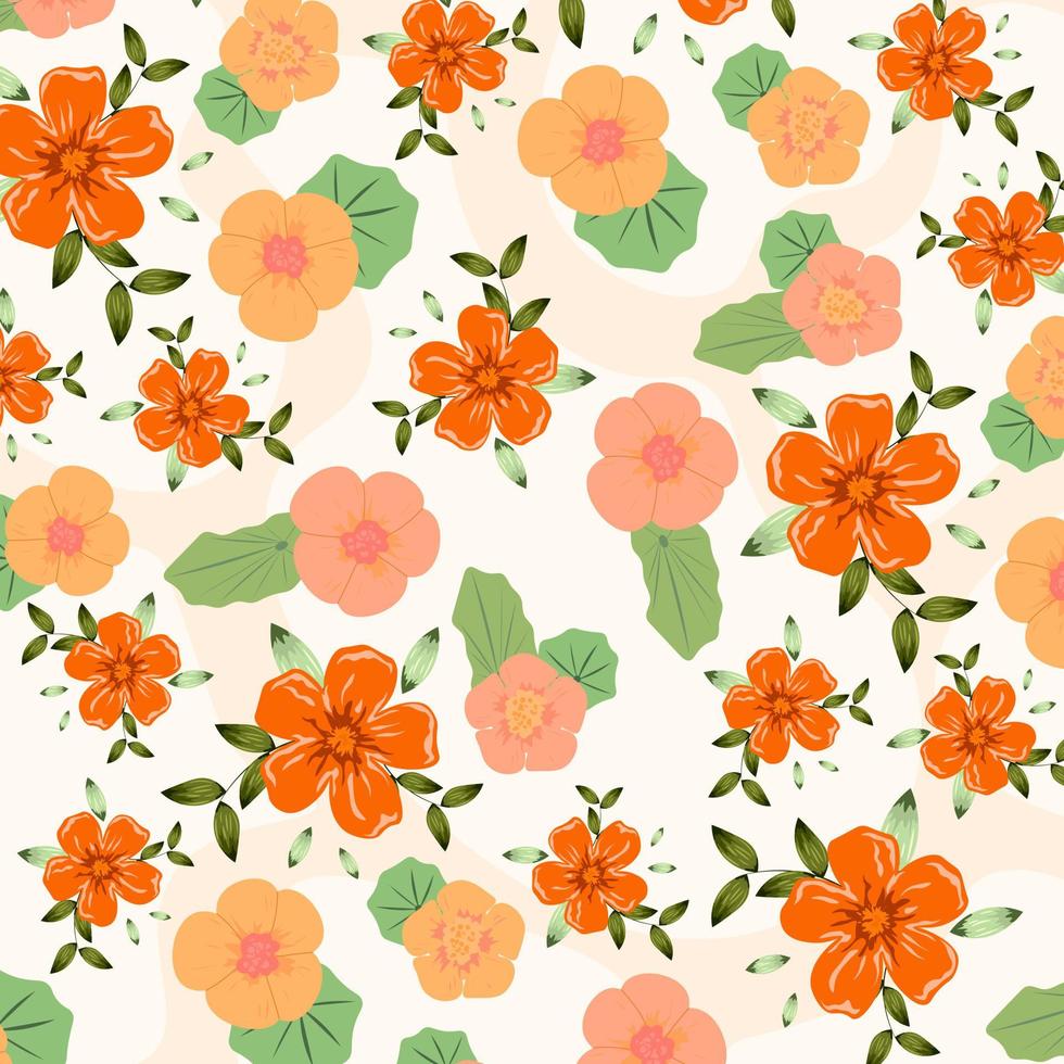 abstrakter Blumenmusterhintergrund. Vektor-Illustration. vektor