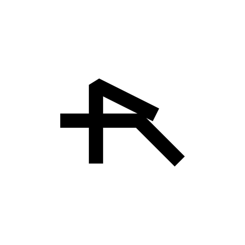 dynamisk bokstav fa monogram platt abstrakt logotyp vektor