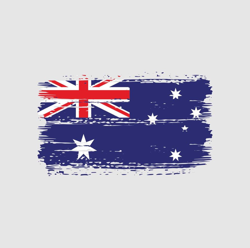 Pinselstriche der australischen Flagge. Nationalflagge vektor