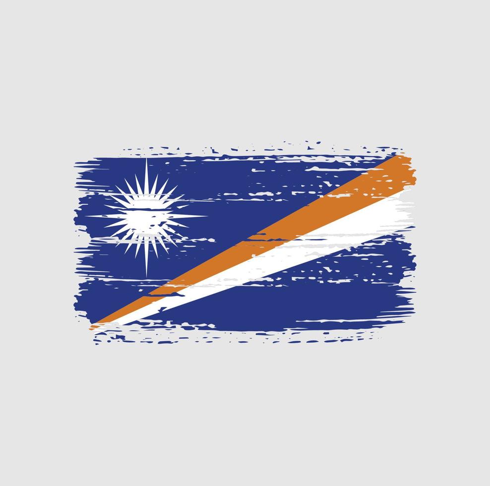 marshallöarnas flagga penseldrag. National flagga vektor