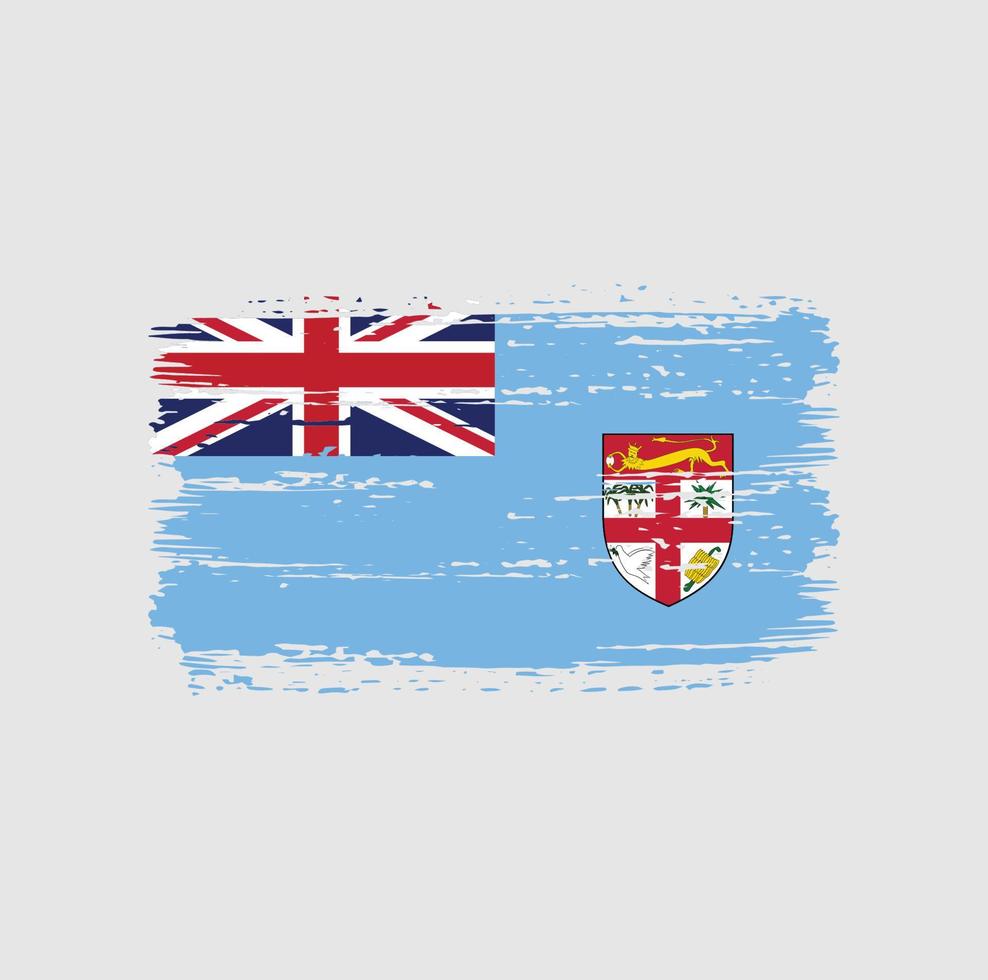 fiji flagga penseldrag. National flagga vektor