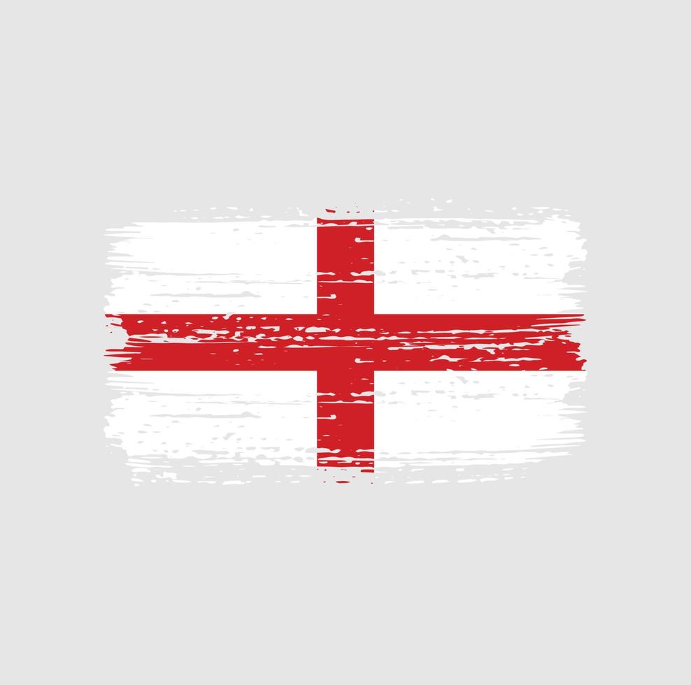 England Flagge Pinselstriche. Nationalflagge vektor