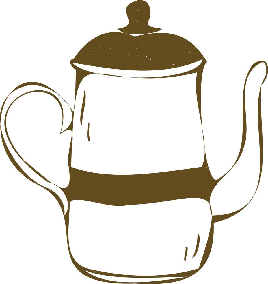vattenkokare för kaffe eller te. vektor