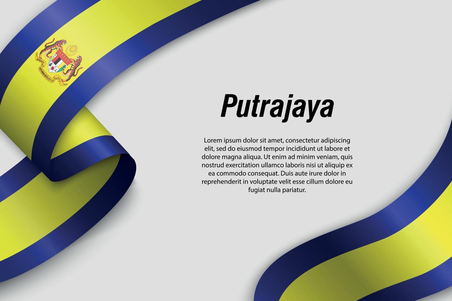 schwenkendes band oder banner mit dem flaggenstaat malaysia vektor