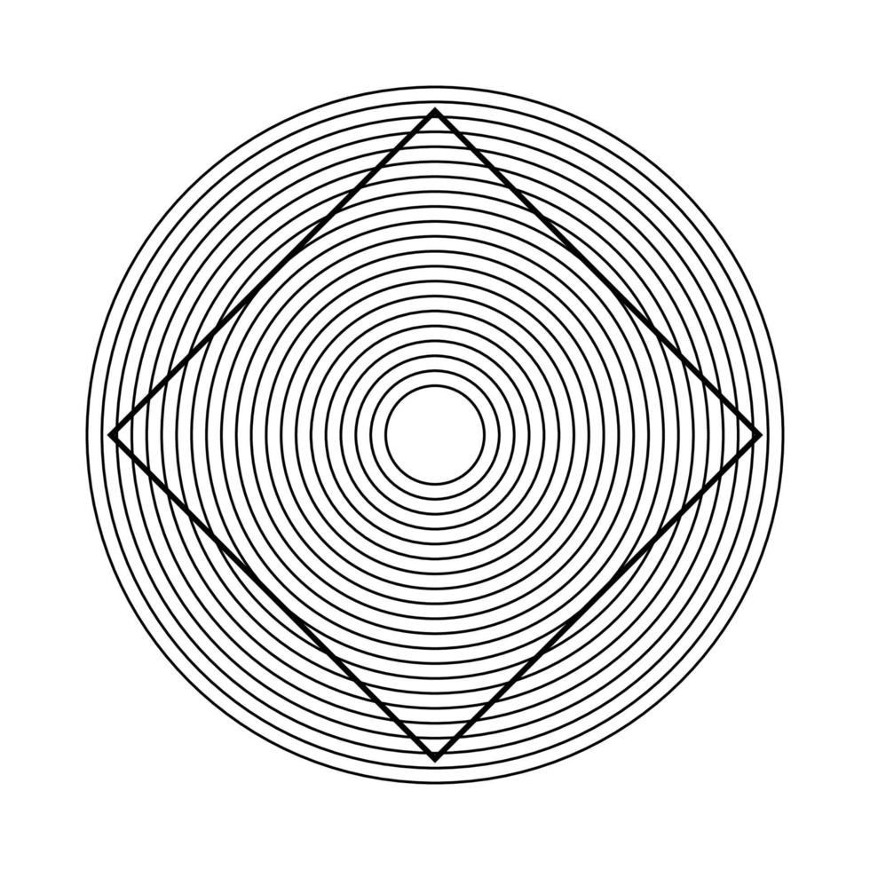 ehrenstein geometrisk optisk illusion. vektor illustration