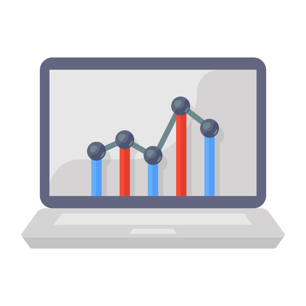 ein Symbol des Trenddiagramms im flachen Stil vektor