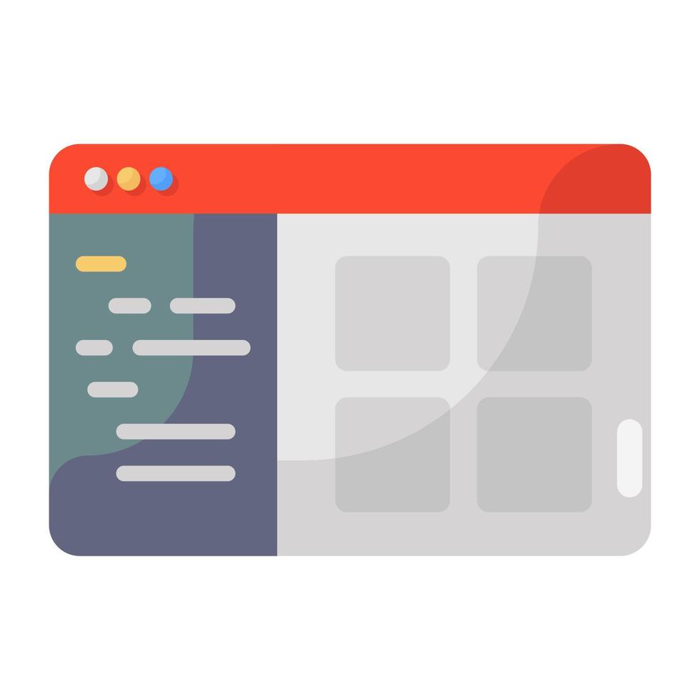 flaches Vektordesign des Weblayouts vektor