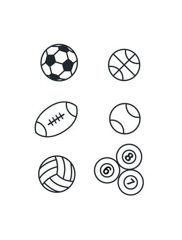 sportbollar på vitt vektor