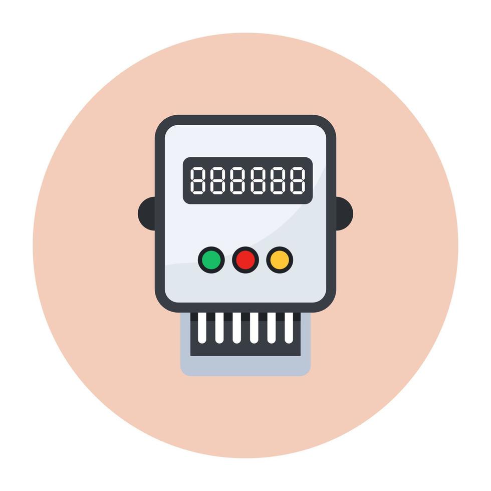 amperemeter ikon, voltmeter platt vektor stil