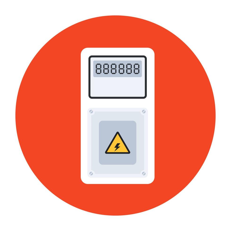 amperemeter ikon, voltmeter platt vektor stil