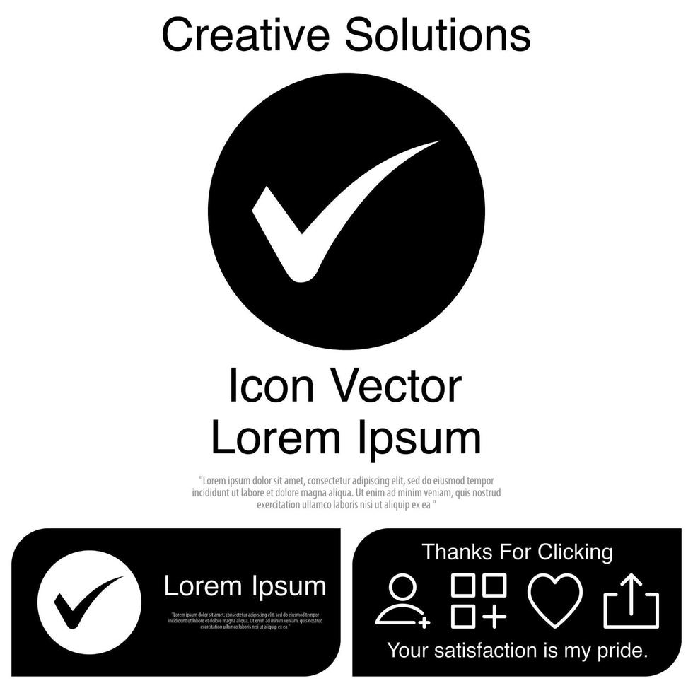 Häkchen-Icon-Vektor eps 10 vektor