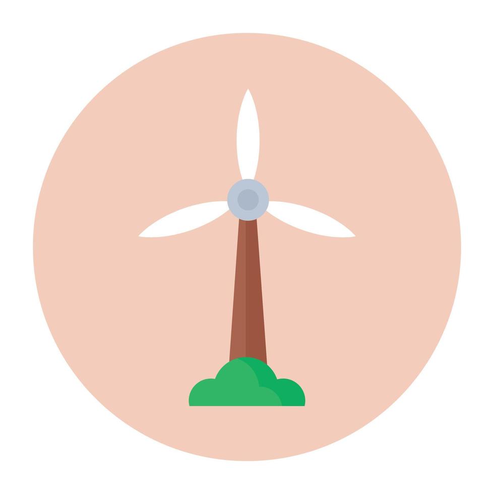 ein heimisches Windmühlensymbol im flachen Vektorstil vektor