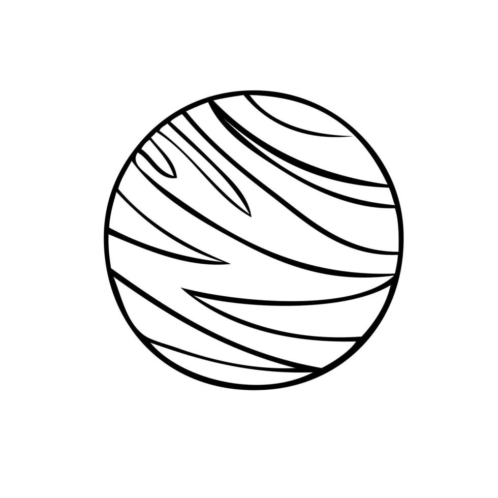 esoterisk planetsymbol. himmelska tecken. vektor illustration i handritad stil.