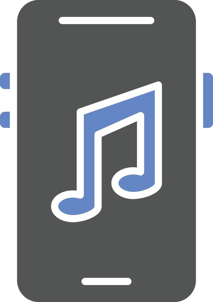 mobil musik app ikon stil vektor