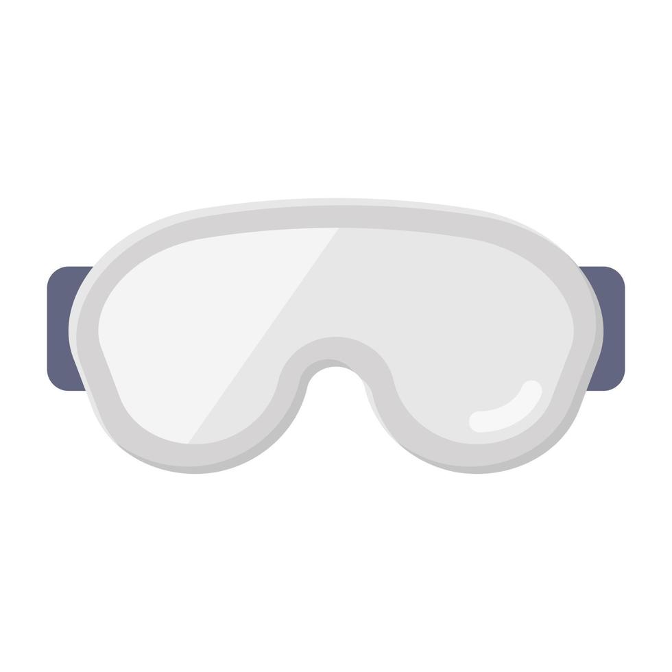 Ikone der Schutzbrille, Brillenvektor im flachen Stil vektor