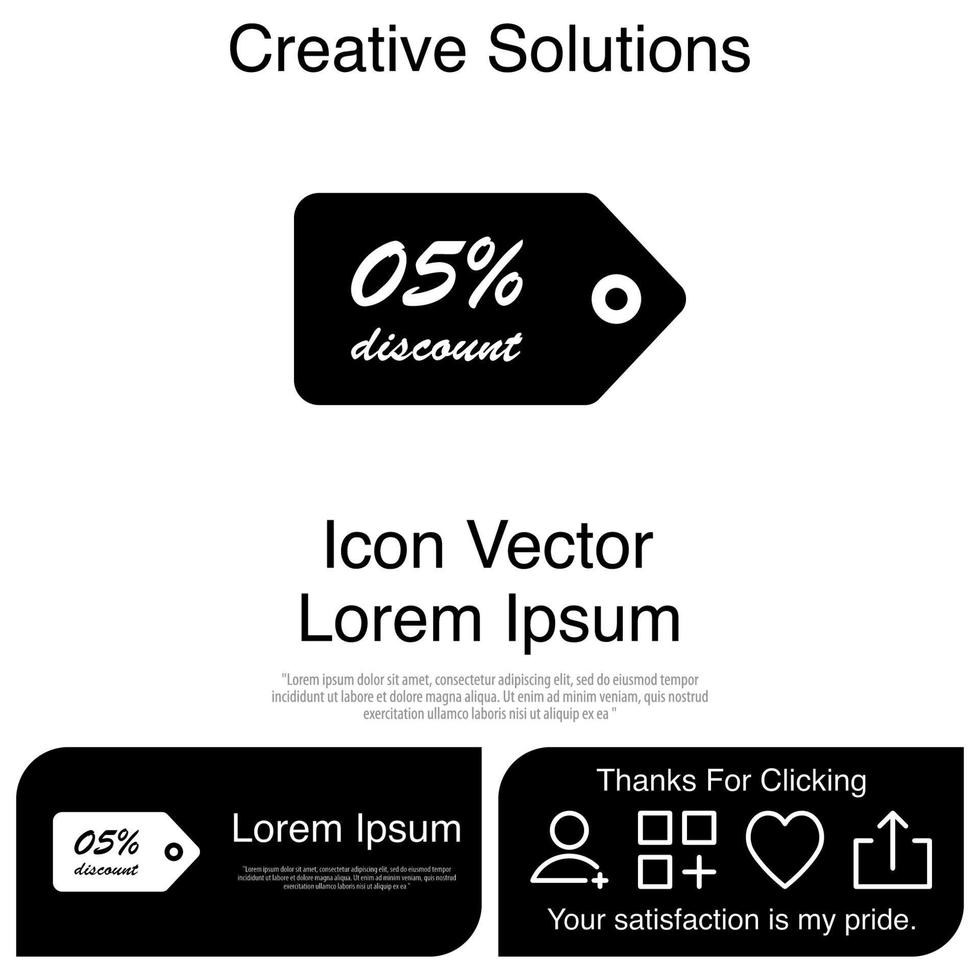 Rabatt-Icon-Vektor eps 10 vektor