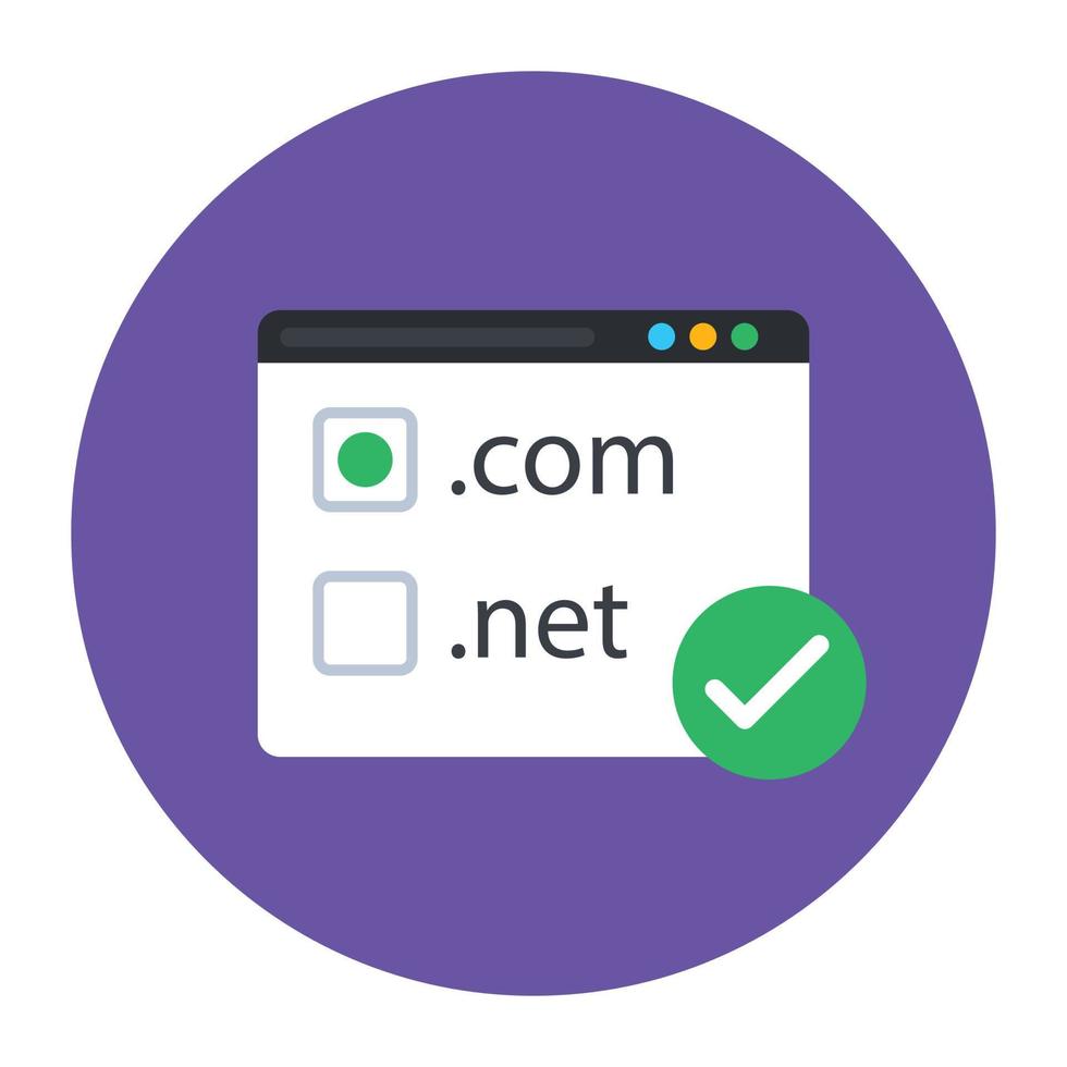 trendig ikon för webbplatsdomän isolerad på bakgrunden vektor