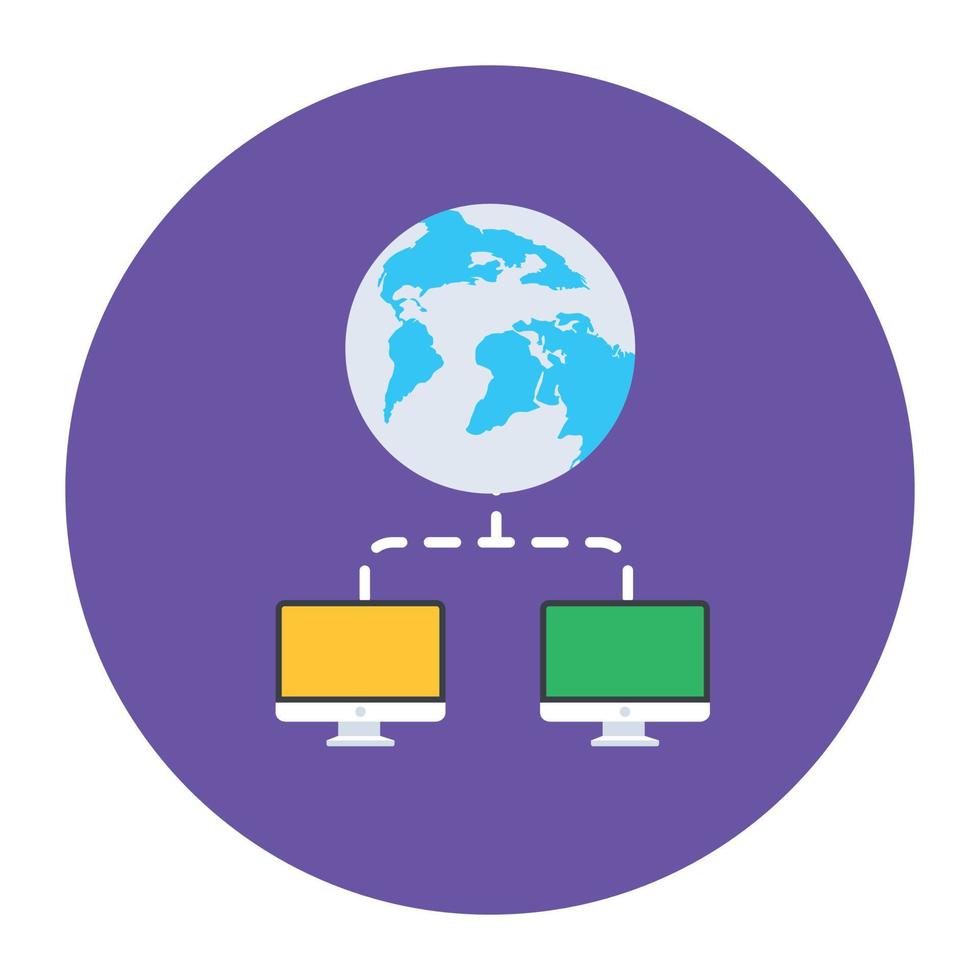 trendiga ikonen för global anslutning, redigerbar vektor