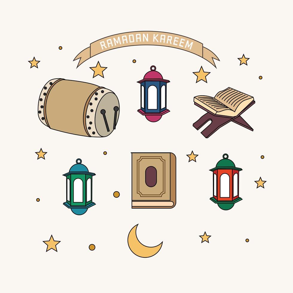 Illustration des Ramadan Kareem-Vektors vektor