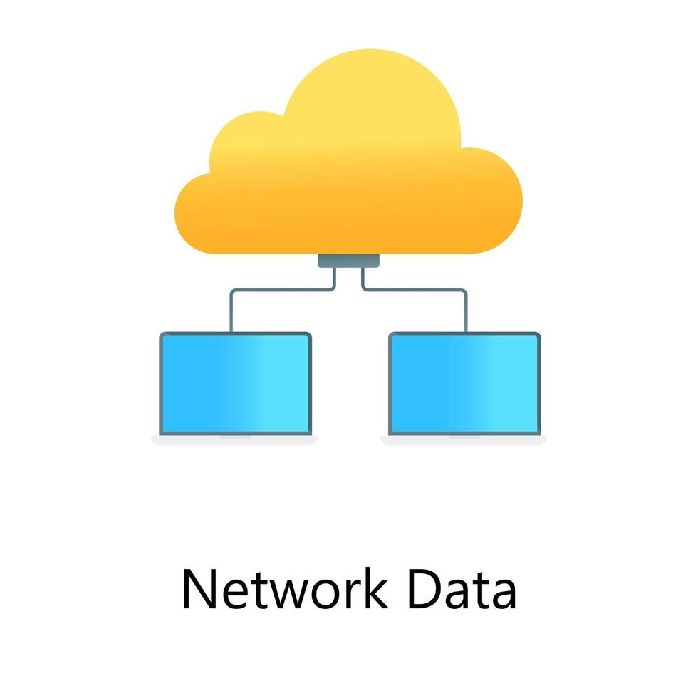 platt gradient konceptuell vektor av nätverksdata