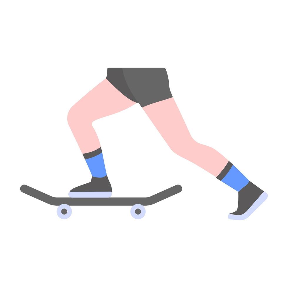 trendy angepasster flacher vektor des skateboards