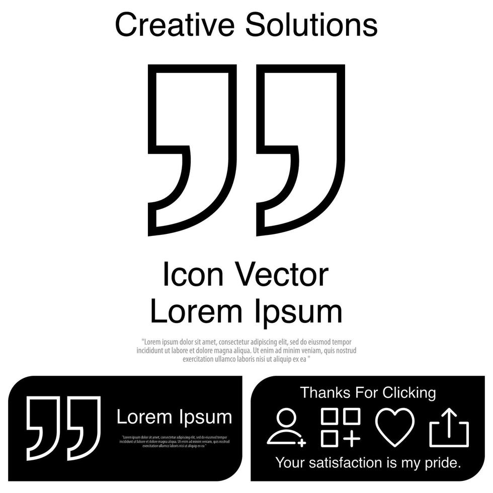 Zitat-Icon-Vektor eps 10 vektor