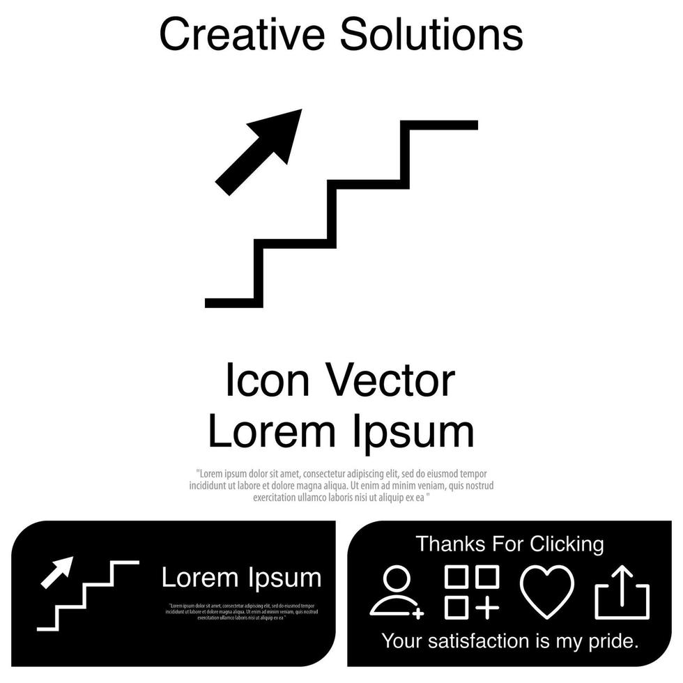 Treppe nach oben Symbolvektor eps 10 vektor