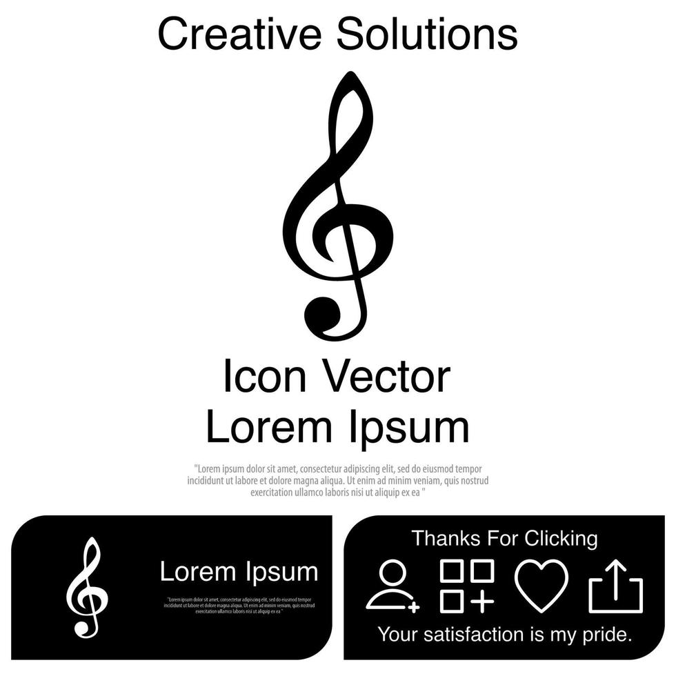Musiknoten-Icon-Vektor eps 10 vektor