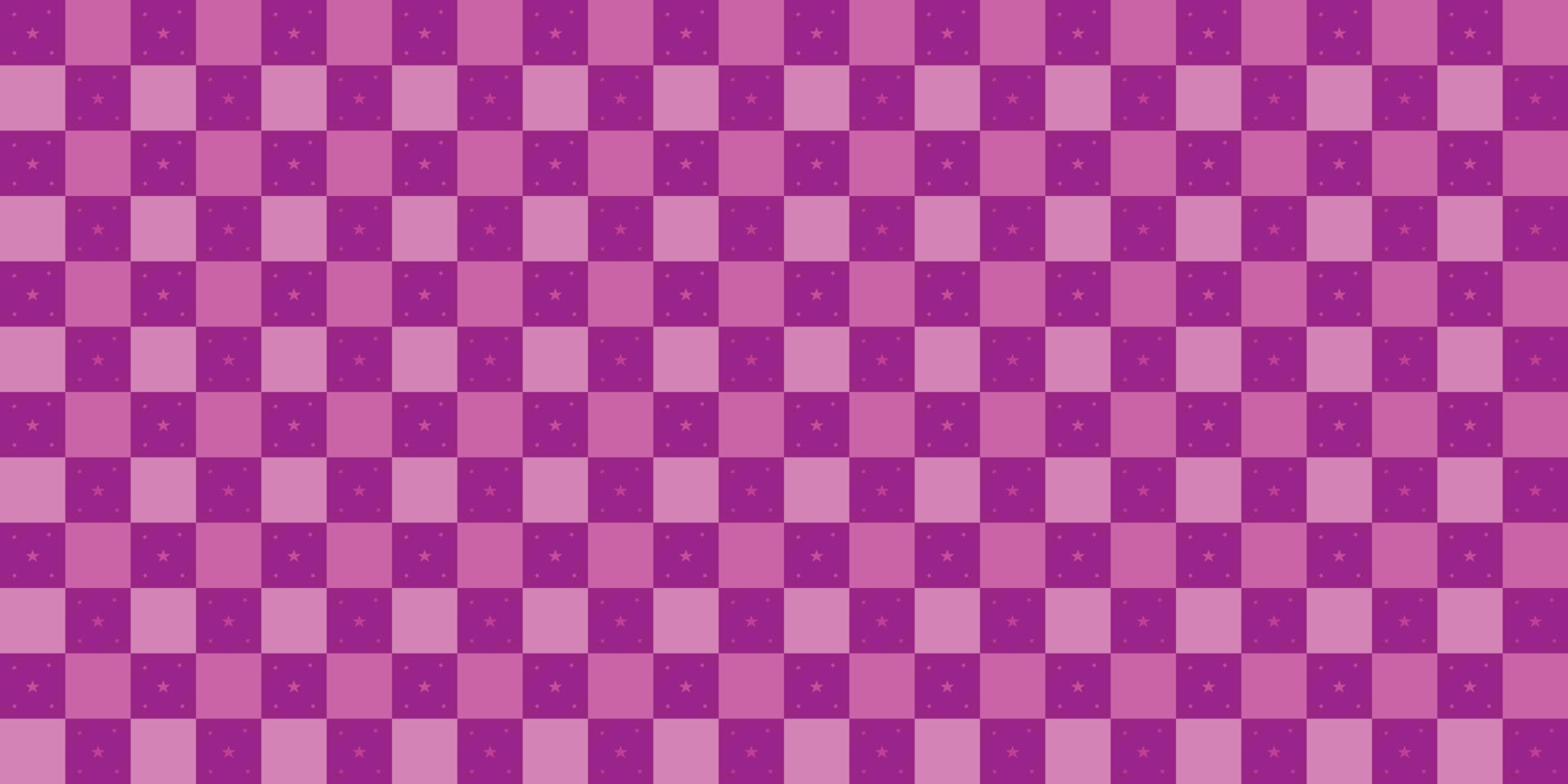 karierter Stoff Textilstoff Gingham-Tischdecke Sterne lila Farbe abstrakt Hintergrund Textur quadratisch Tapete Dekoration Muster nahtlose Vektor-Illustration vektor