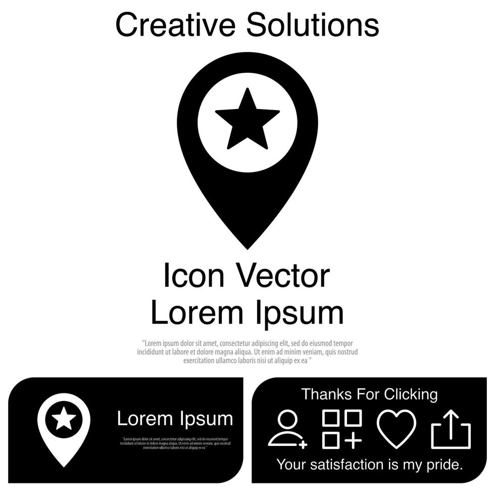 Pin-Check-Icon-Vektor eps 10 vektor