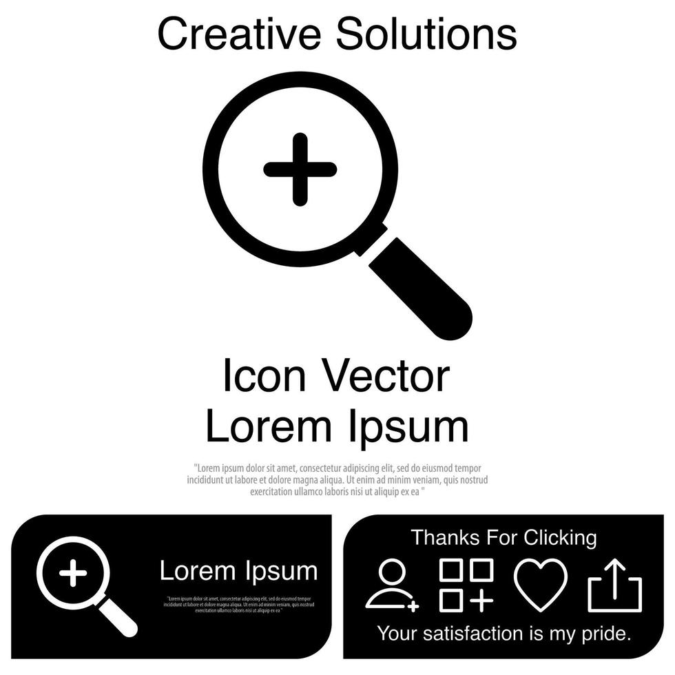 Zoom-Icon-Vektor eps 10 vektor